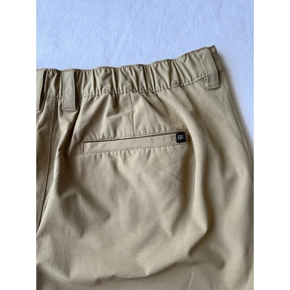 Banana Republic Shorts Men 40 Beige Performance Chino Stretch Elastic Waist
